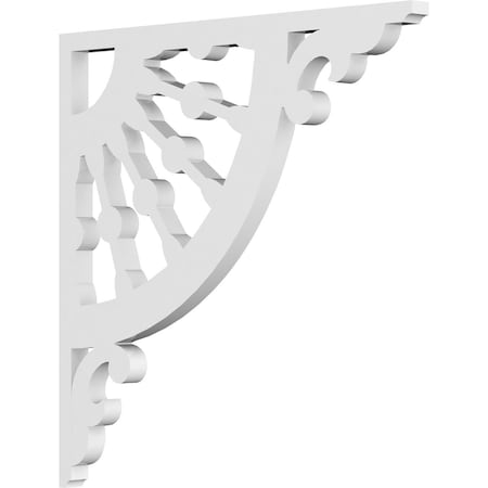 Ekena Millwork Wagon Wheel Architectural Grade PVC Bracket, 5/8"W X 12"D X 12"H BKTP01X12X12WW